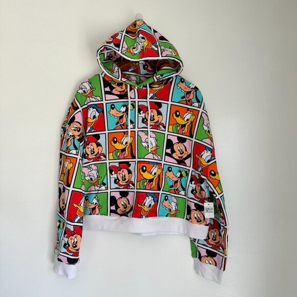 Disney WDW Mickey Mouse and Friends Spirit Jersey Cropped Hoodie Sweater Size XL - Picture 5 of 5